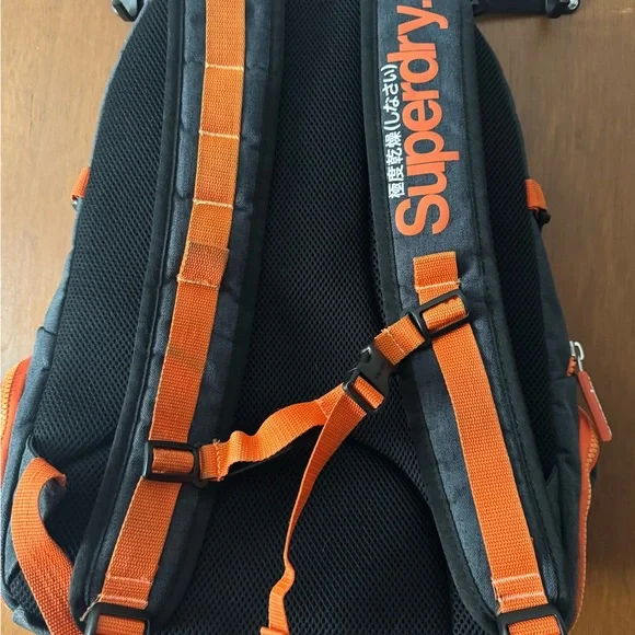 Superdry Men's Gray and Orange Backpack